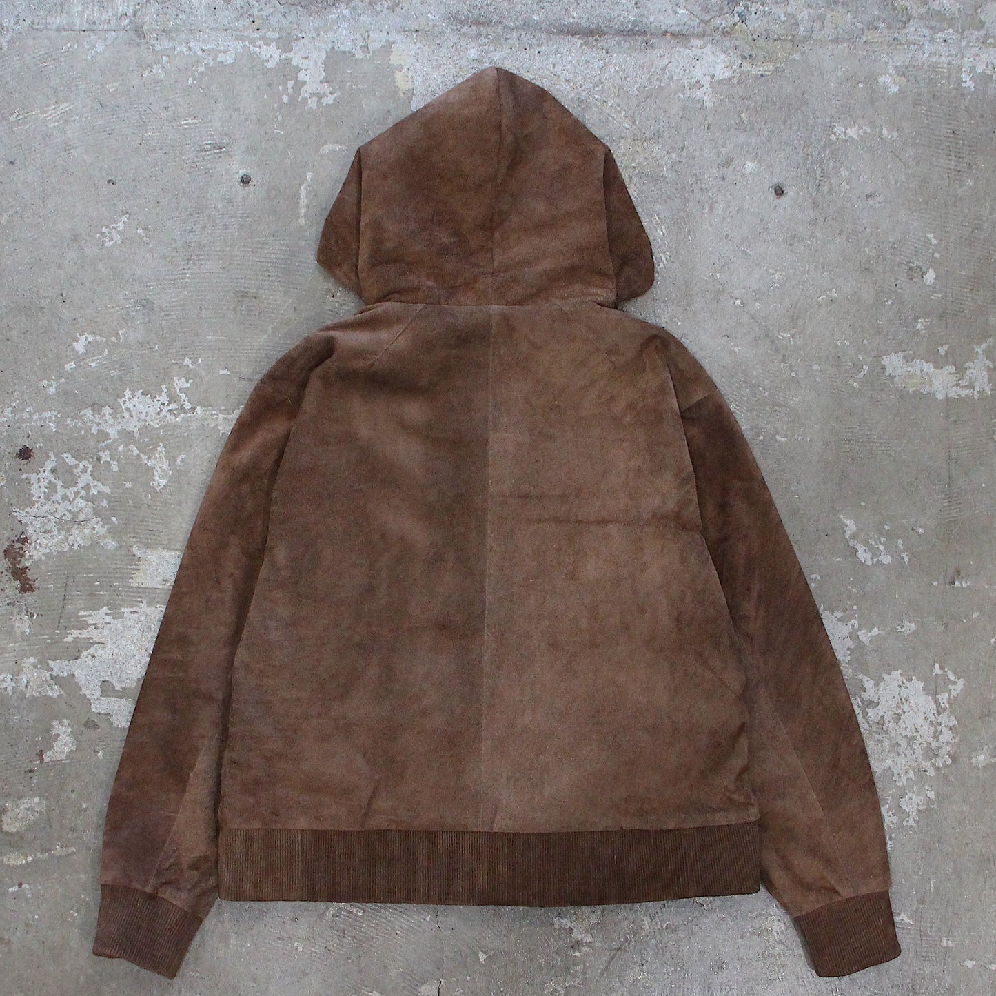 A LEATHER / ZIP HOODY