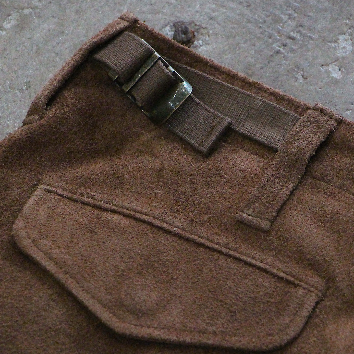 A LEATHER / FIELD TROUSERS