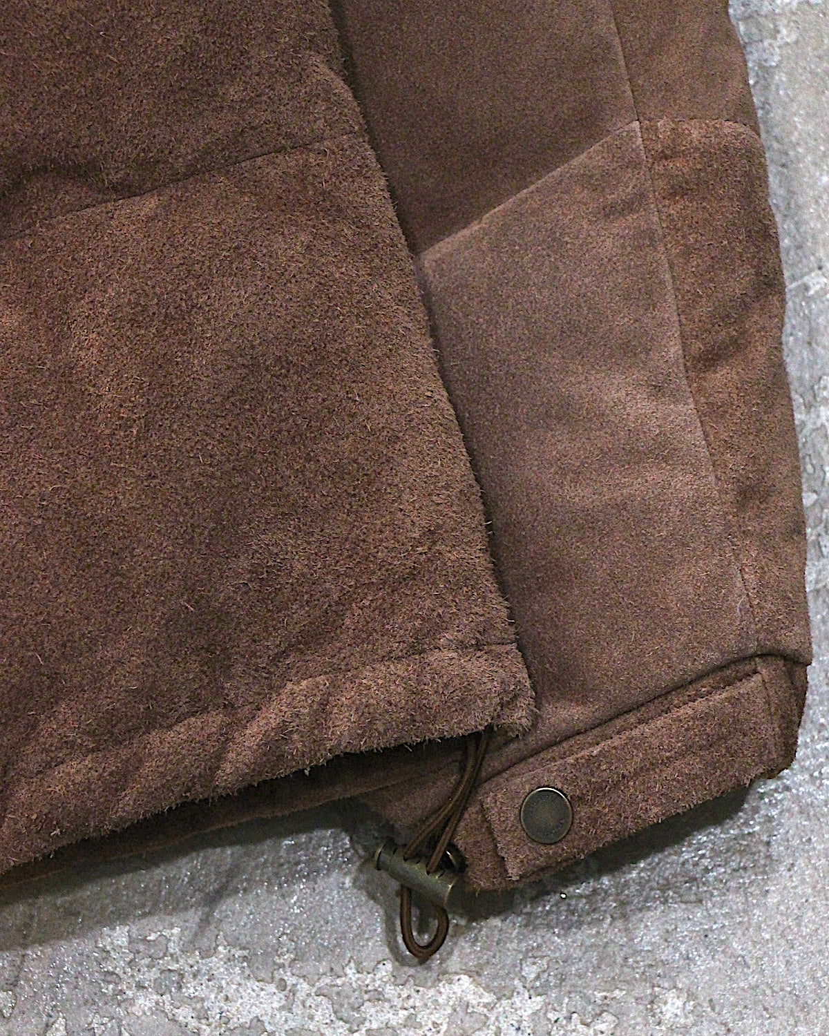 A LEATHER / DOWN JACKET