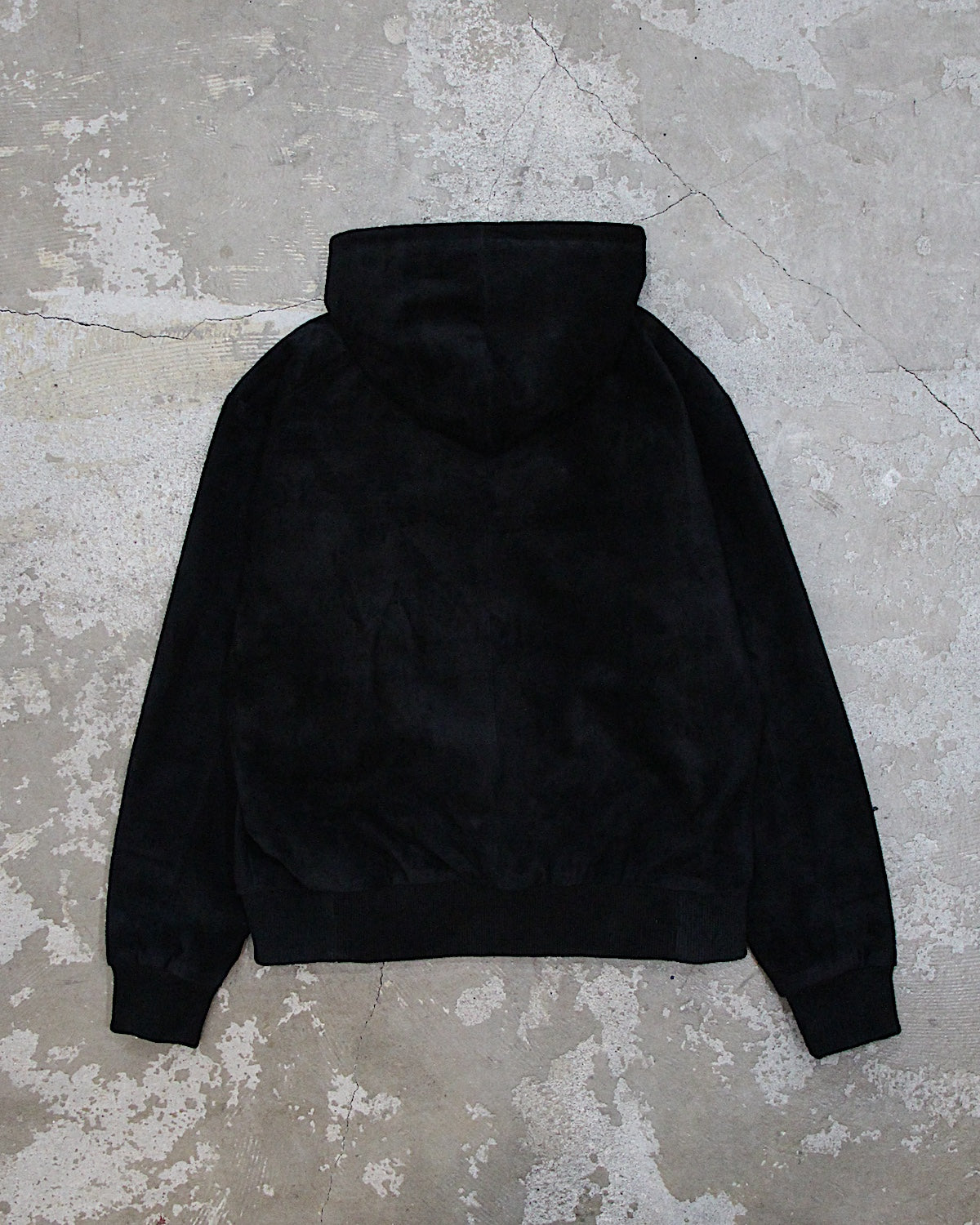 A LEATHER / ZIP HOODY