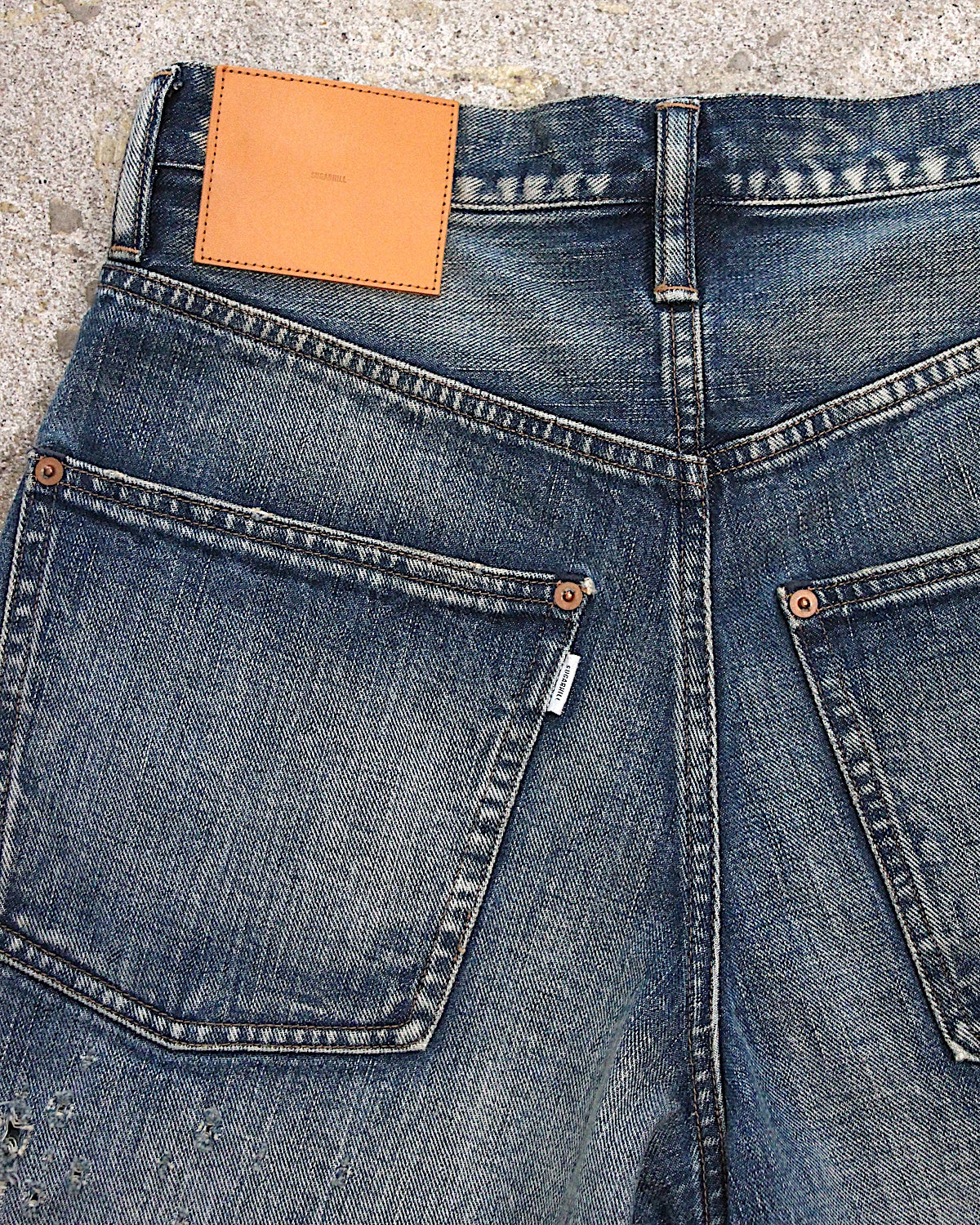 SUGARHILL / CRUSHED MODERN DENIM WIDE SHORTS