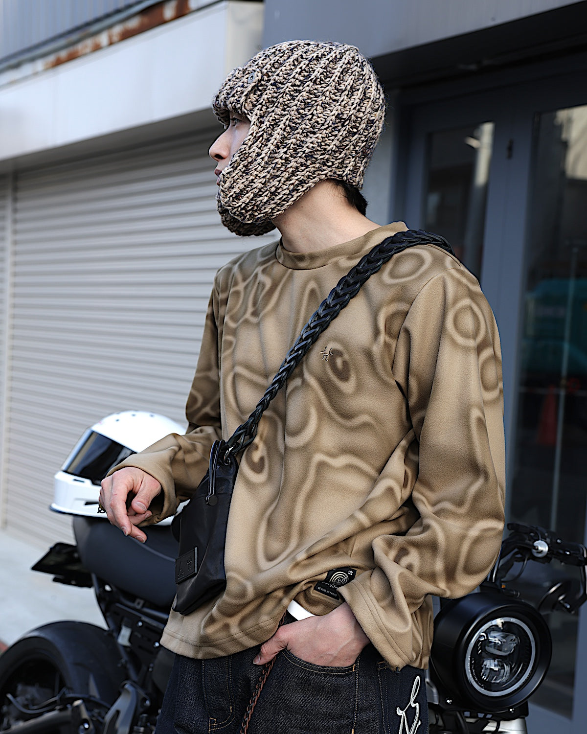 Wave of Sand / FLEECE Crew Neck Sweat Top