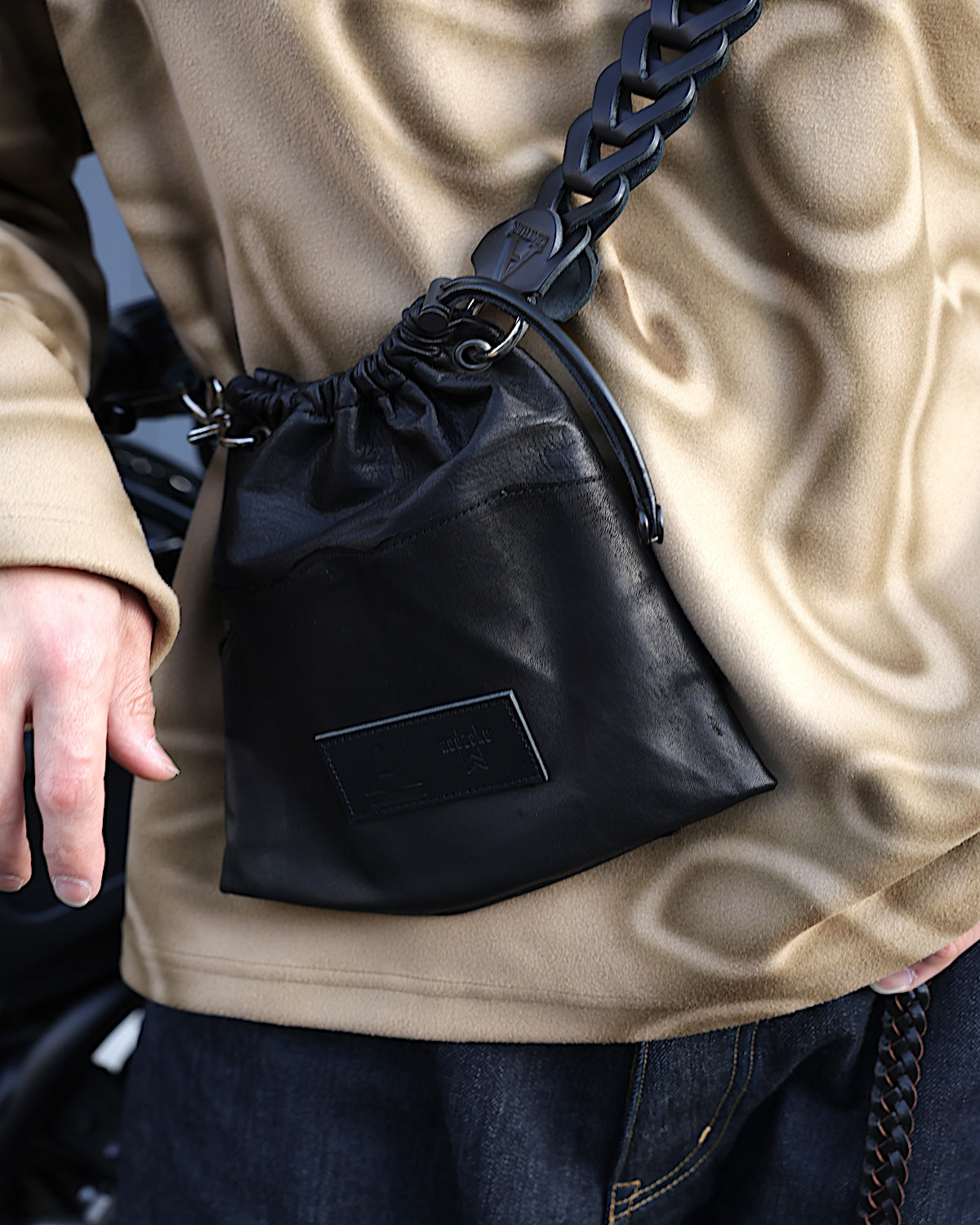 A LEATHER × NOZOKU / Exclusive Short Loop "st△△△ck"