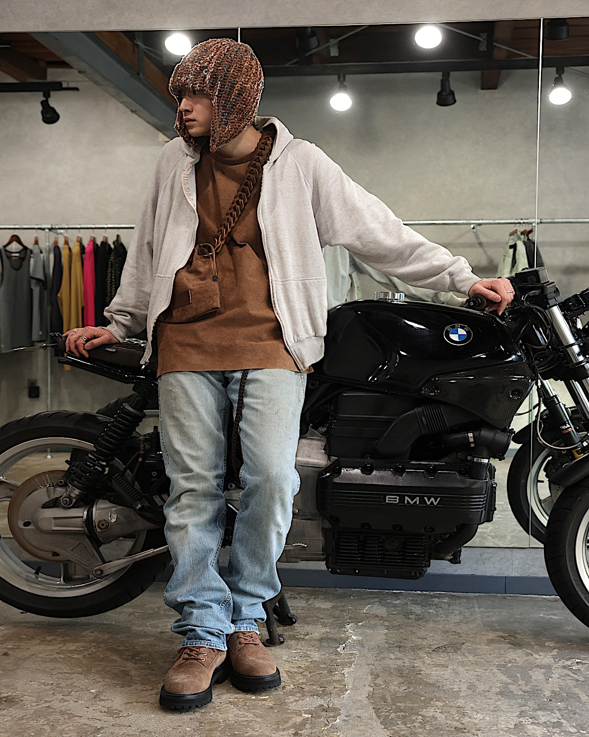 A LEATHER × KIDS LOVE GAITE / HIKING BOOTS