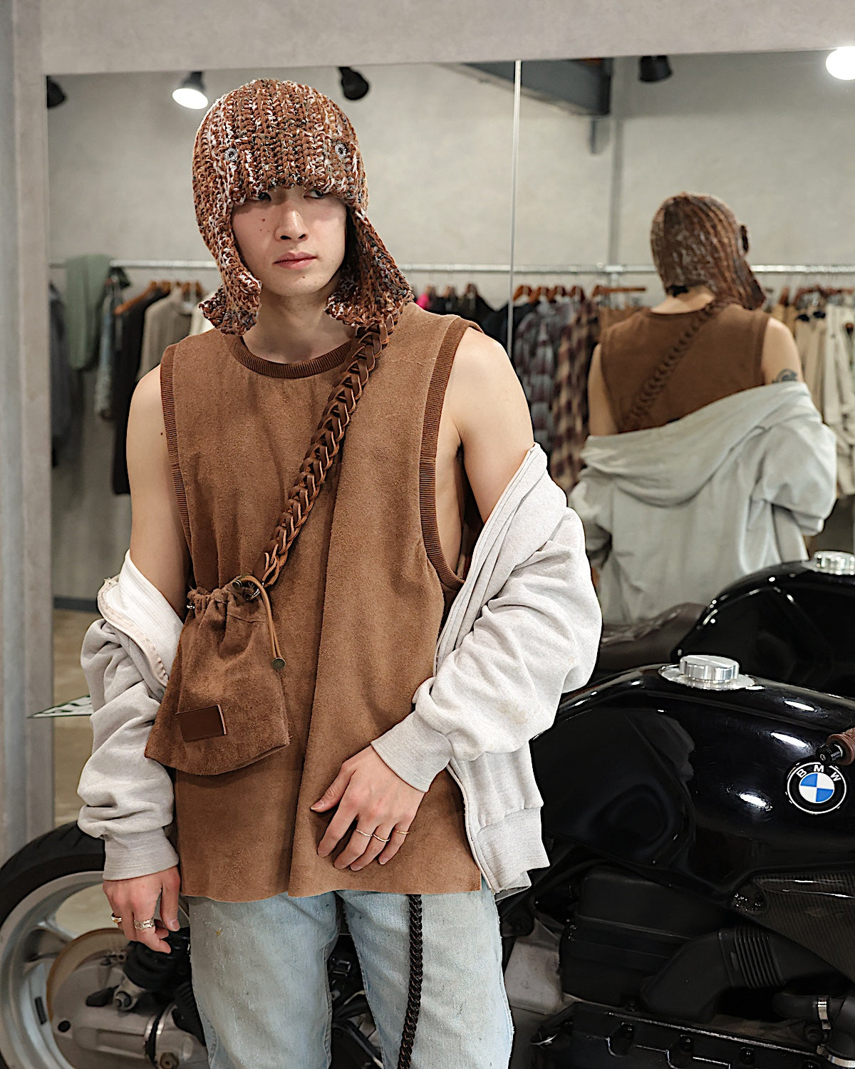 A LEATHER / BASKETBALL TANK