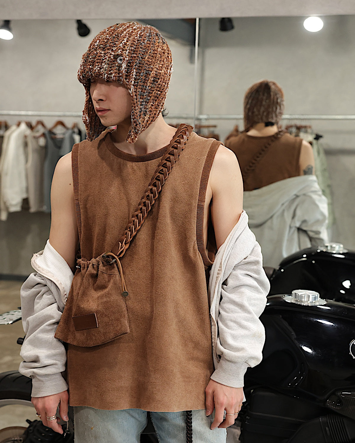A LEATHER / BASKETBALL TANK