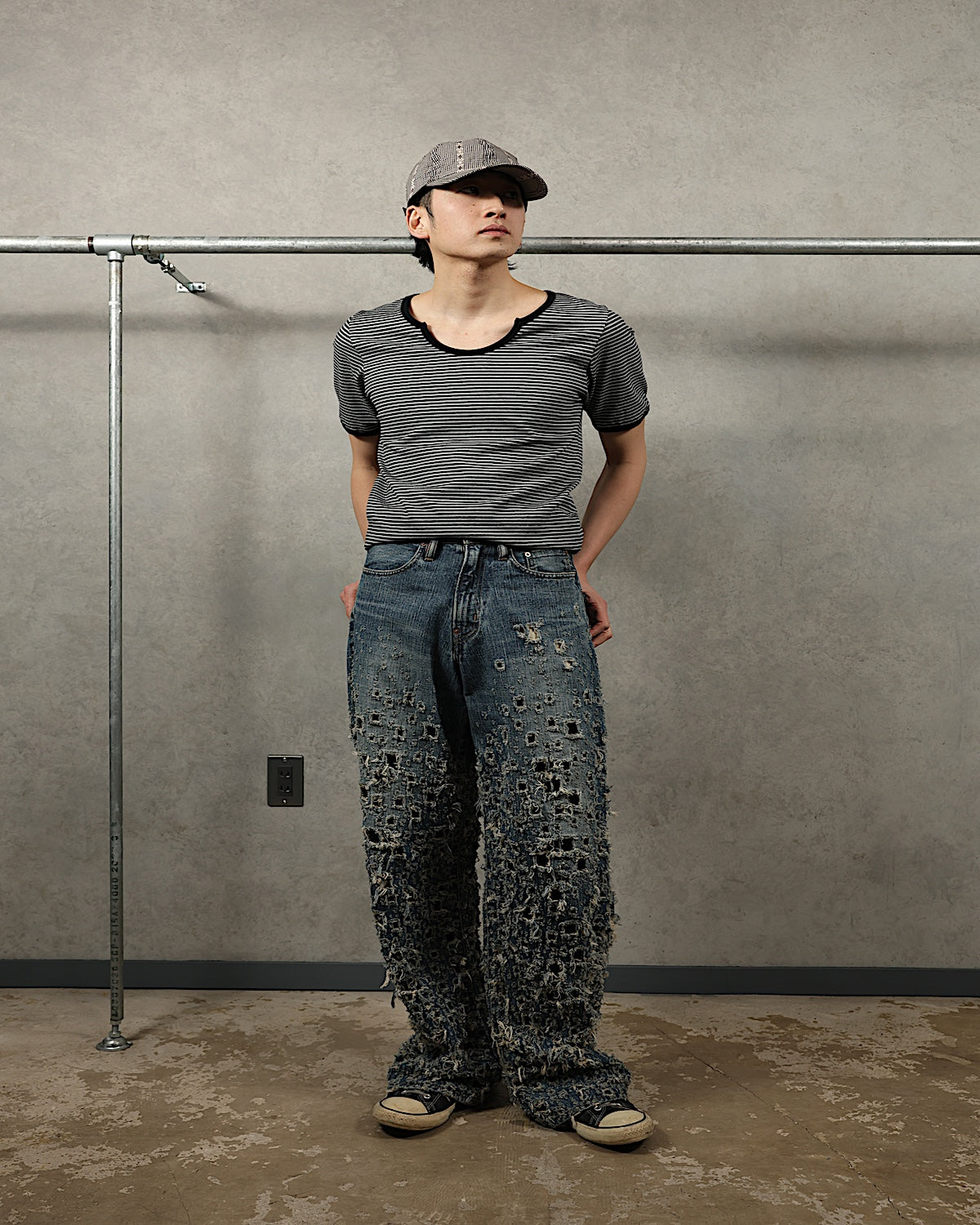 SUGARHILL / CRUSHED MODERN DENIM WIDE JEANS