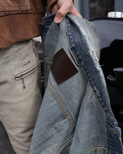 SUGARHILL / DISTRESSED MODERN DENIM JACKET