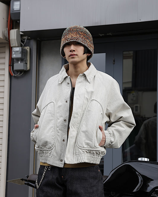 SUGARHILL / PIPING DENIM BOMBER JACKET