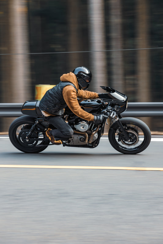 A LEATHER / ZIP HOODY