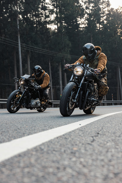 A LEATHER / ZIP HOODY