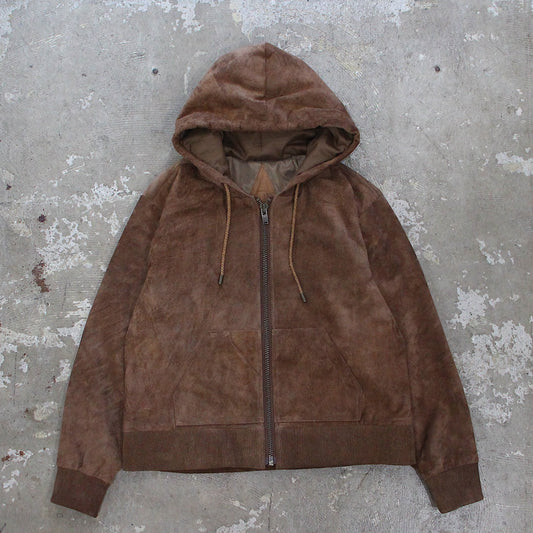 A LEATHER / ZIP HOODY