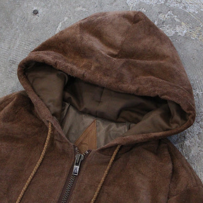A LEATHER / ZIP HOODY