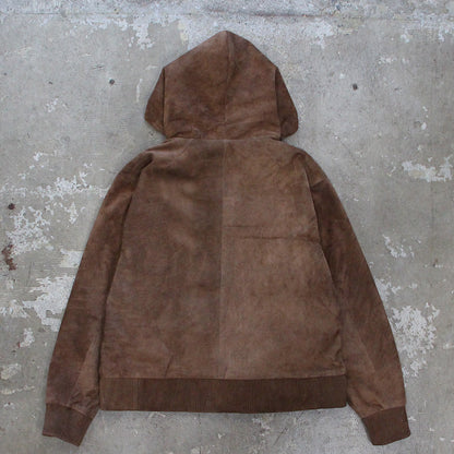 A LEATHER / ZIP HOODY