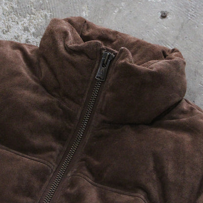 A LEATHER / DOWN JACKET