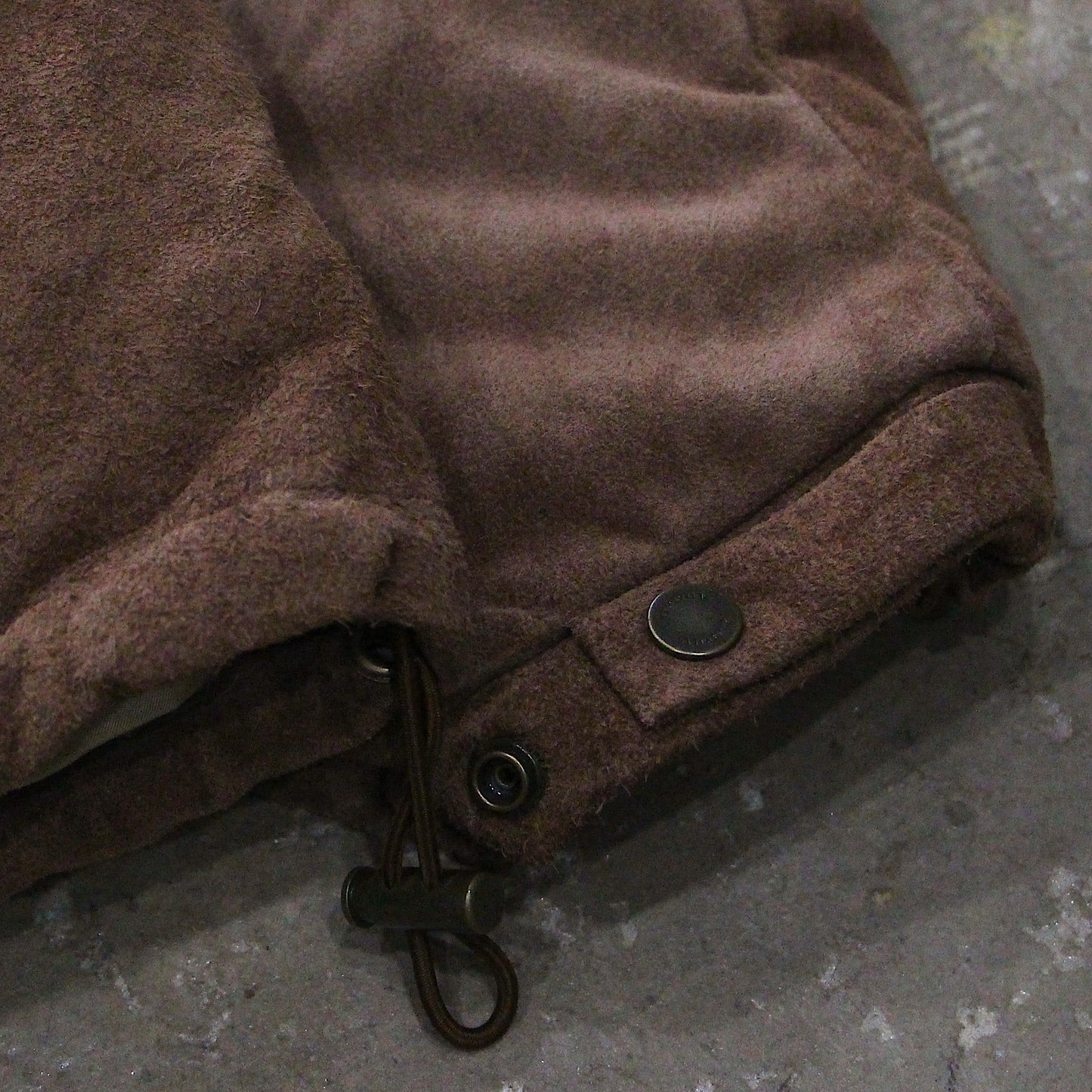 A LEATHER / DOWN JACKET