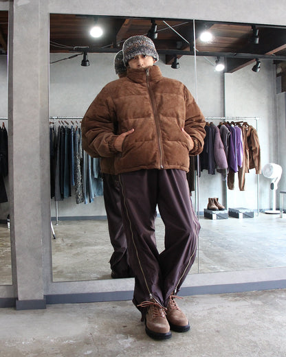 A LEATHER / DOWN JACKET