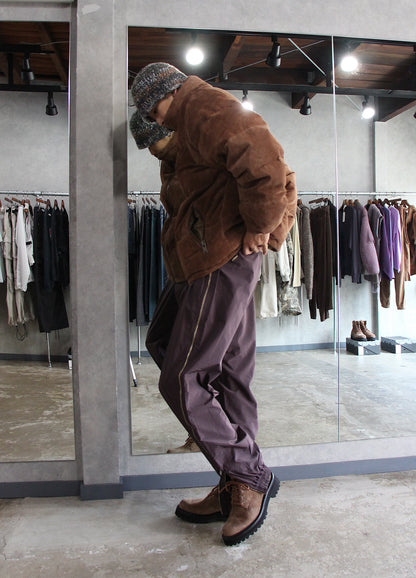 A LEATHER / DOWN JACKET