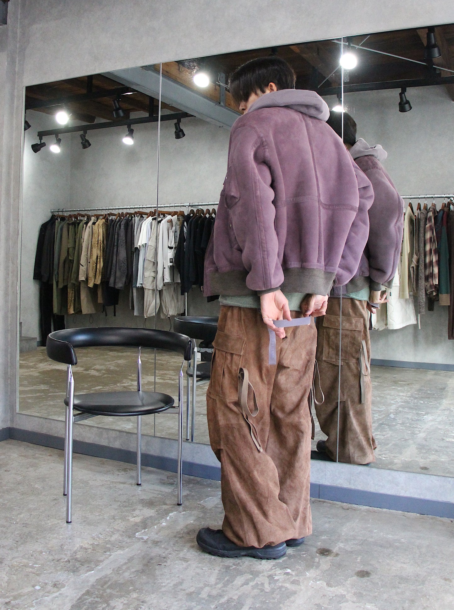 A LEATHER / FIELD TROUSERS