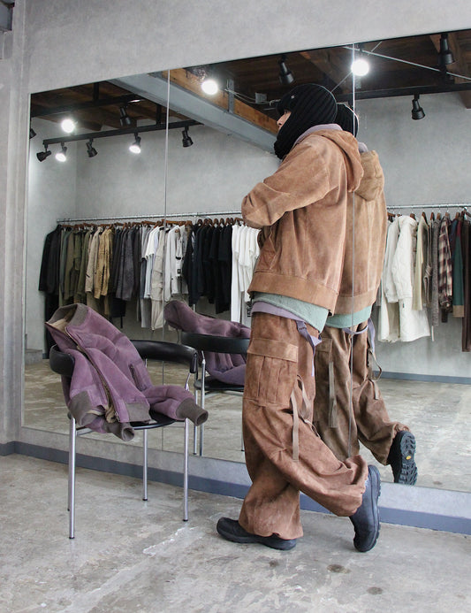 A LEATHER / FIELD TROUSERS