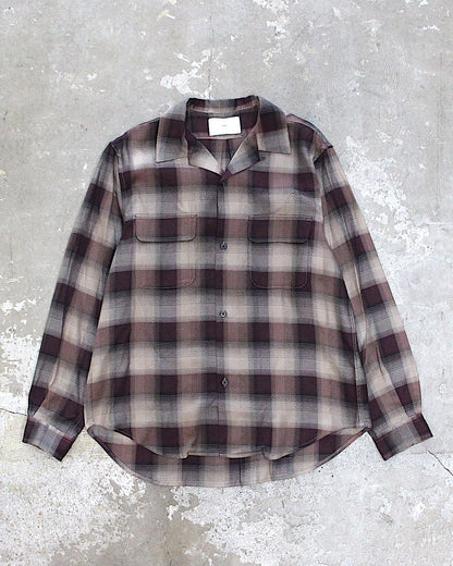 SUGARHILL / PLAID OPEN COLLAR SHIRT