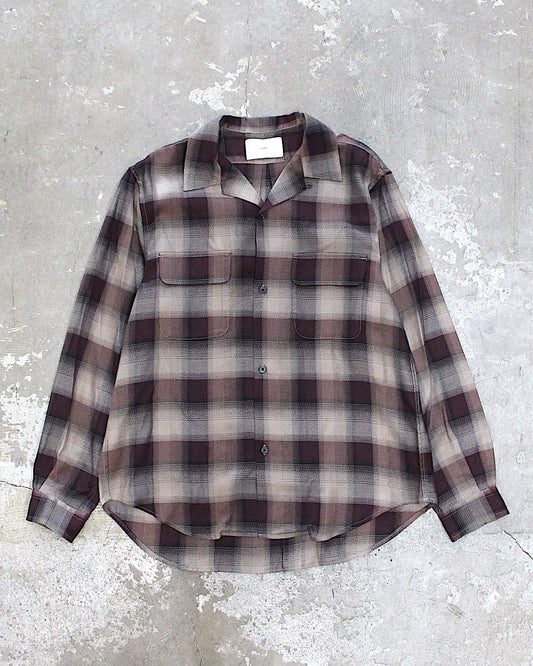 SUGARHILL / PLAID OPEN COLLAR SHIRT