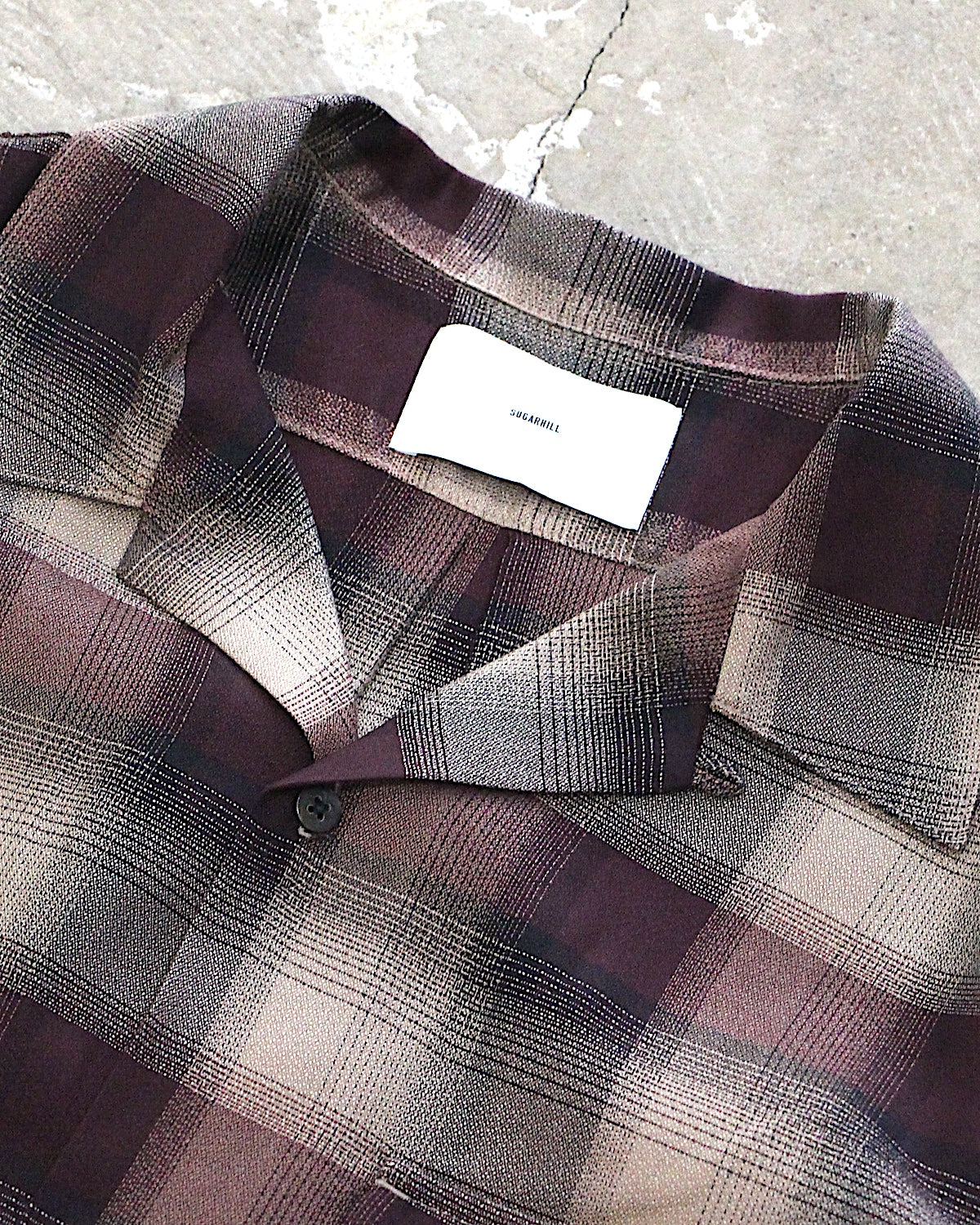 SUGARHILL / PLAID OPEN COLLAR SHIRT