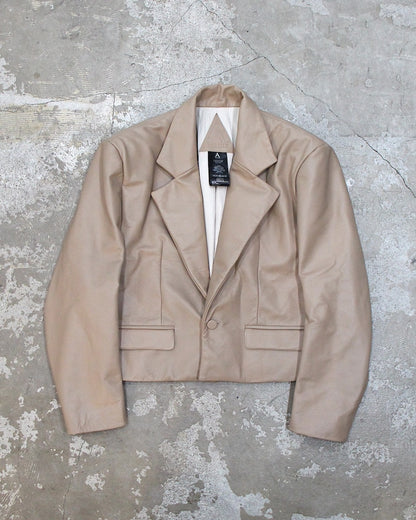 A LEATHER / Cropped Dress Jacket