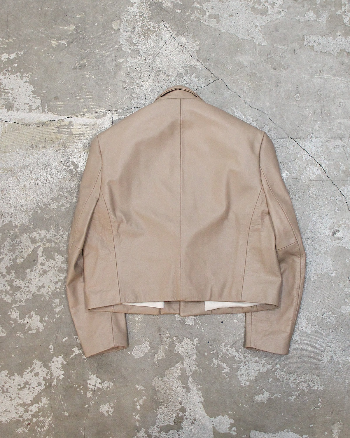 A LEATHER / Cropped Dress Jacket