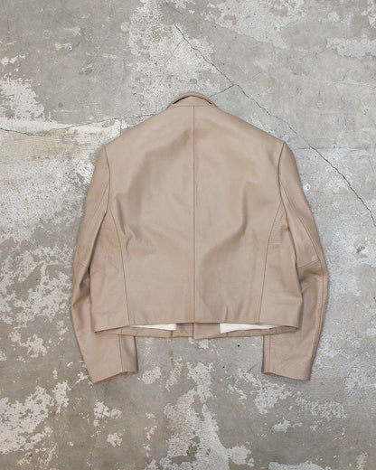 A LEATHER / Cropped Dress Jacket