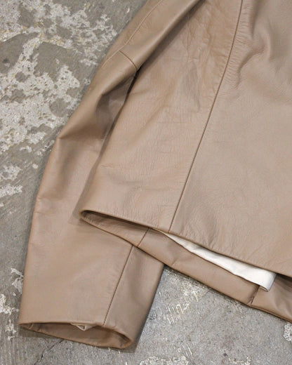 A LEATHER / Cropped Dress Jacket