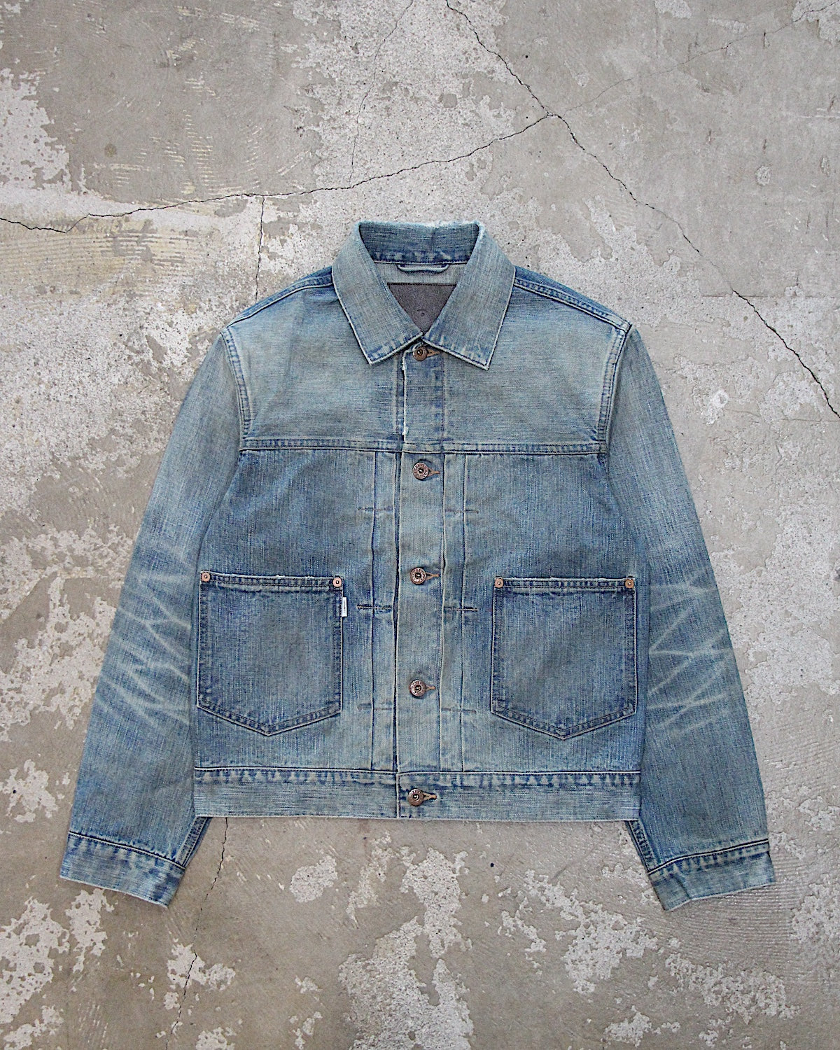 SUGARHILL / DISTRESSED MODERN DENIM JACKET