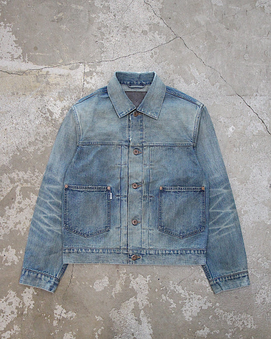 SUGARHILL / DISTRESSED MODERN DENIM JACKET