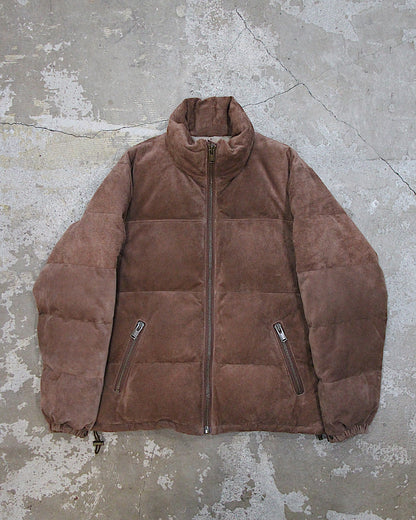A LEATHER / DOWN JACKET