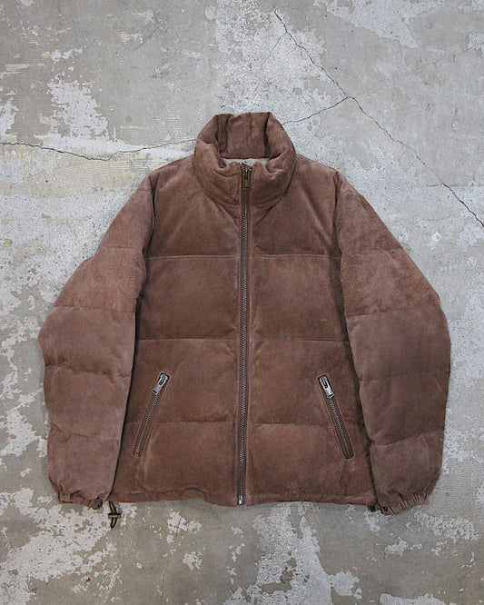 A LEATHER / DOWN JACKET