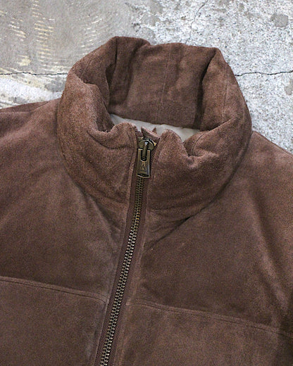 A LEATHER / DOWN JACKET