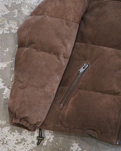 A LEATHER / DOWN JACKET