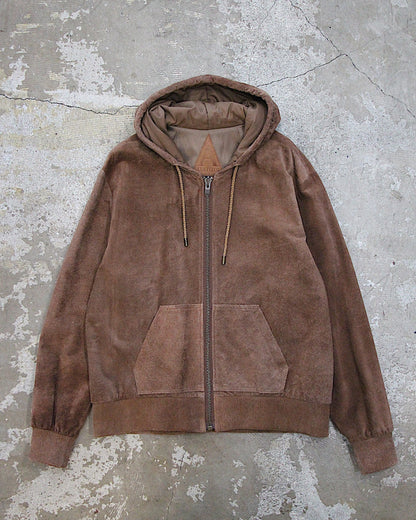 A LEATHER / ZIP HOODY