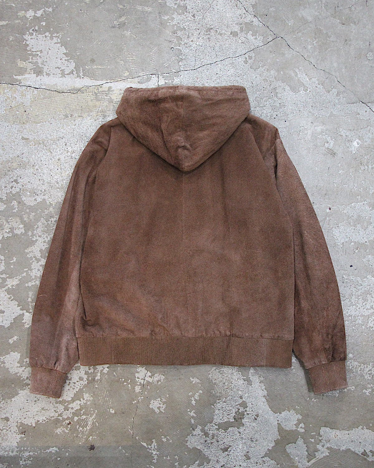 A LEATHER / ZIP HOODY