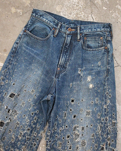 SUGARHILL / CRUSHED MODERN DENIM WIDE JEANS