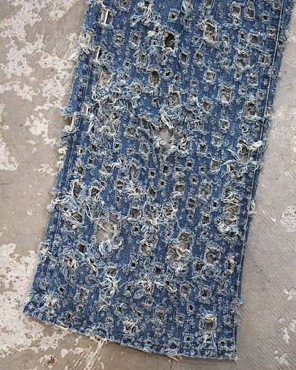 SUGARHILL / CRUSHED MODERN DENIM WIDE JEANS