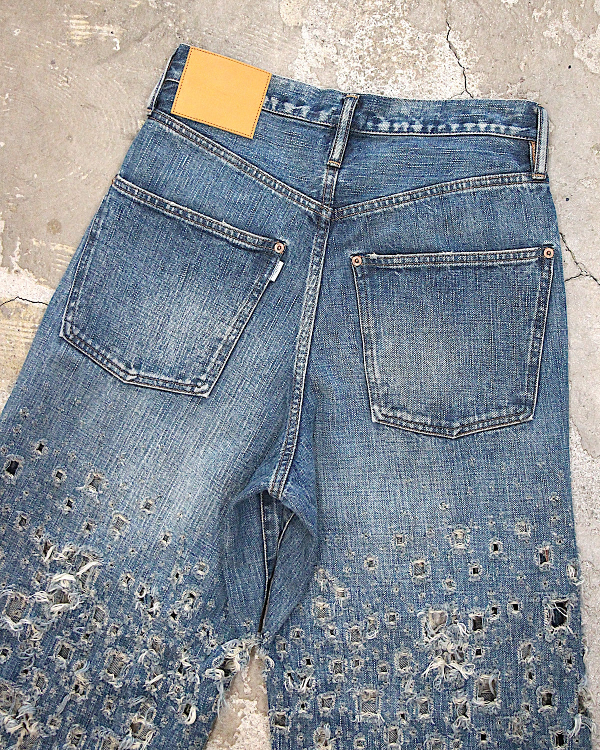 SUGARHILL / CRUSHED MODERN DENIM WIDE JEANS