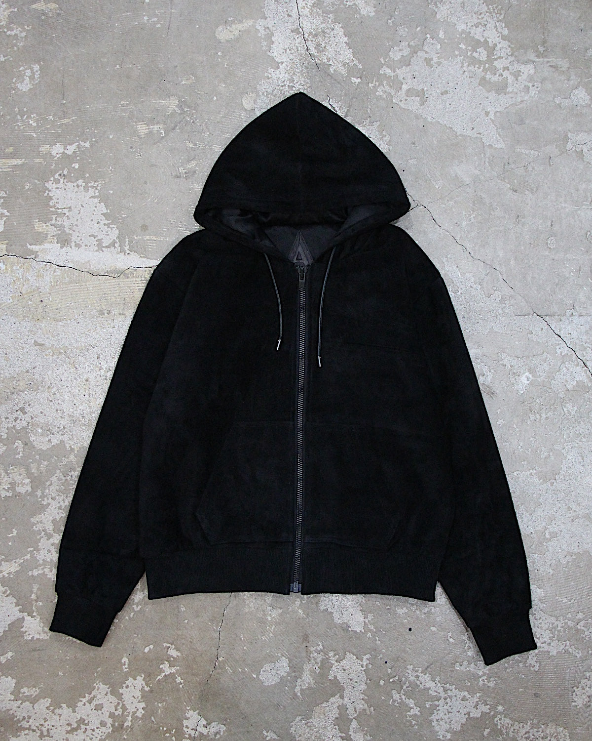 A LEATHER / ZIP HOODY
