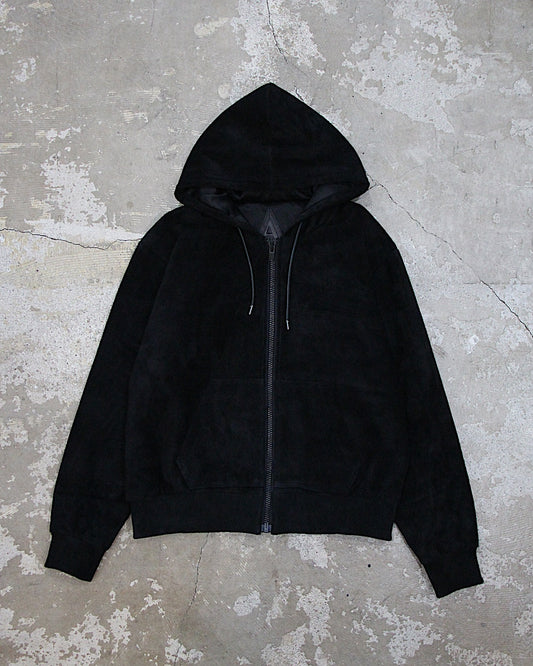 A LEATHER / ZIP HOODY