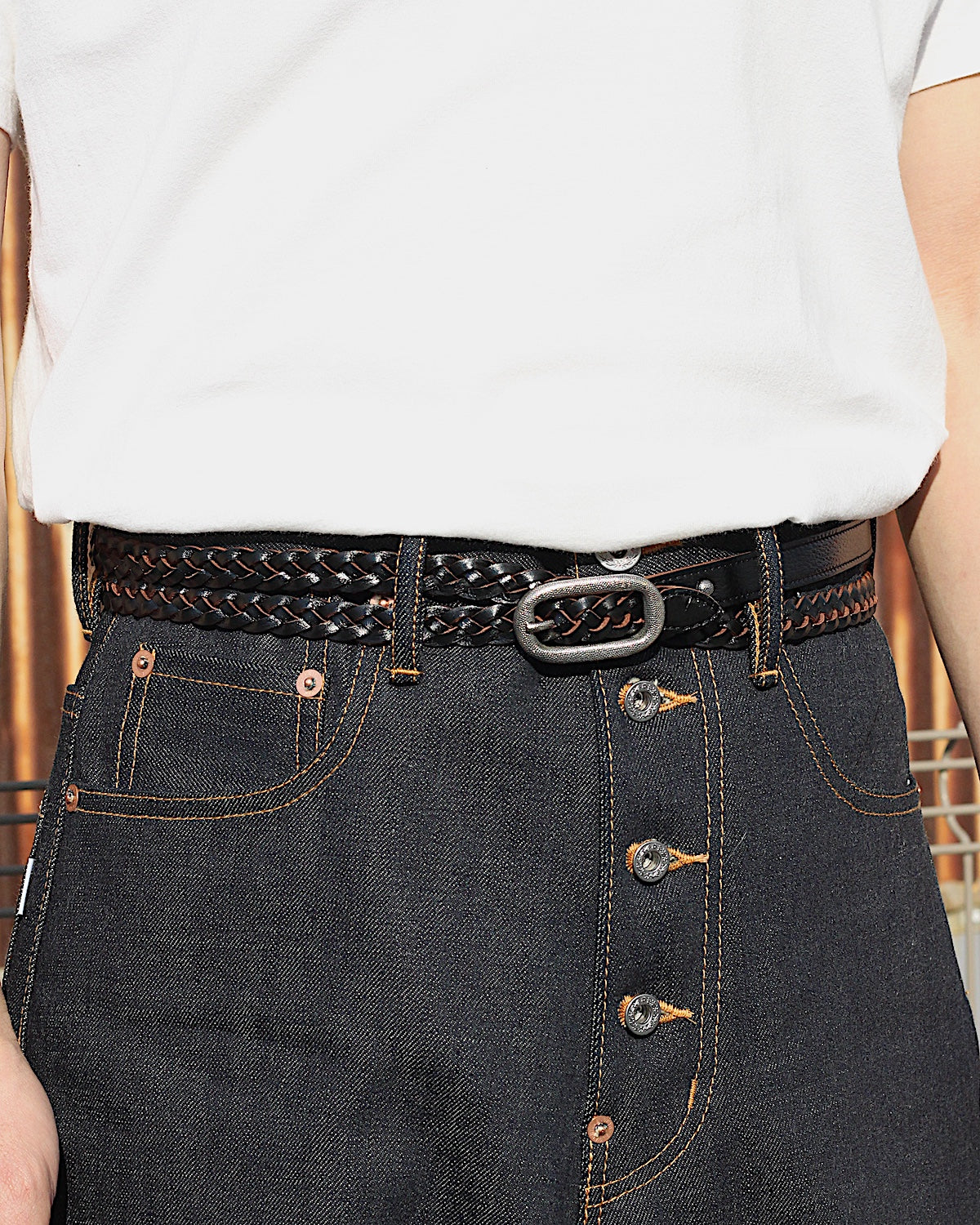 SUGARHILL / DOTTED OVALBUCKLE LACE-UP BELT