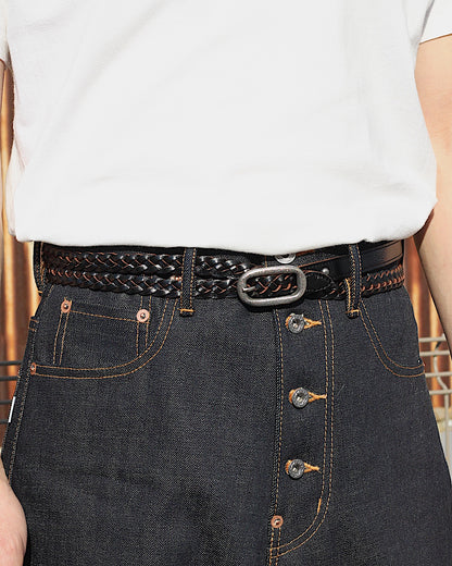 SUGARHILL / DOTTED OVALBUCKLE LACE-UP BELT