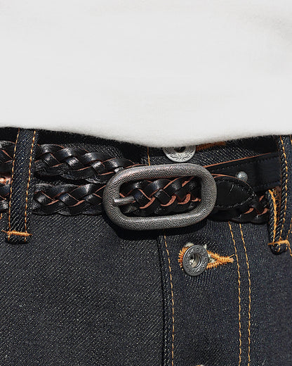 SUGARHILL / DOTTED OVALBUCKLE LACE-UP BELT