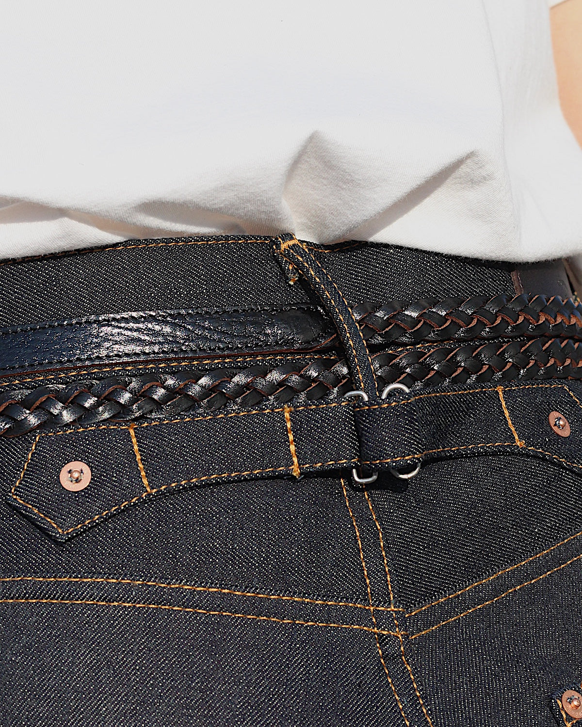 SUGARHILL / DOTTED OVALBUCKLE LACE-UP BELT