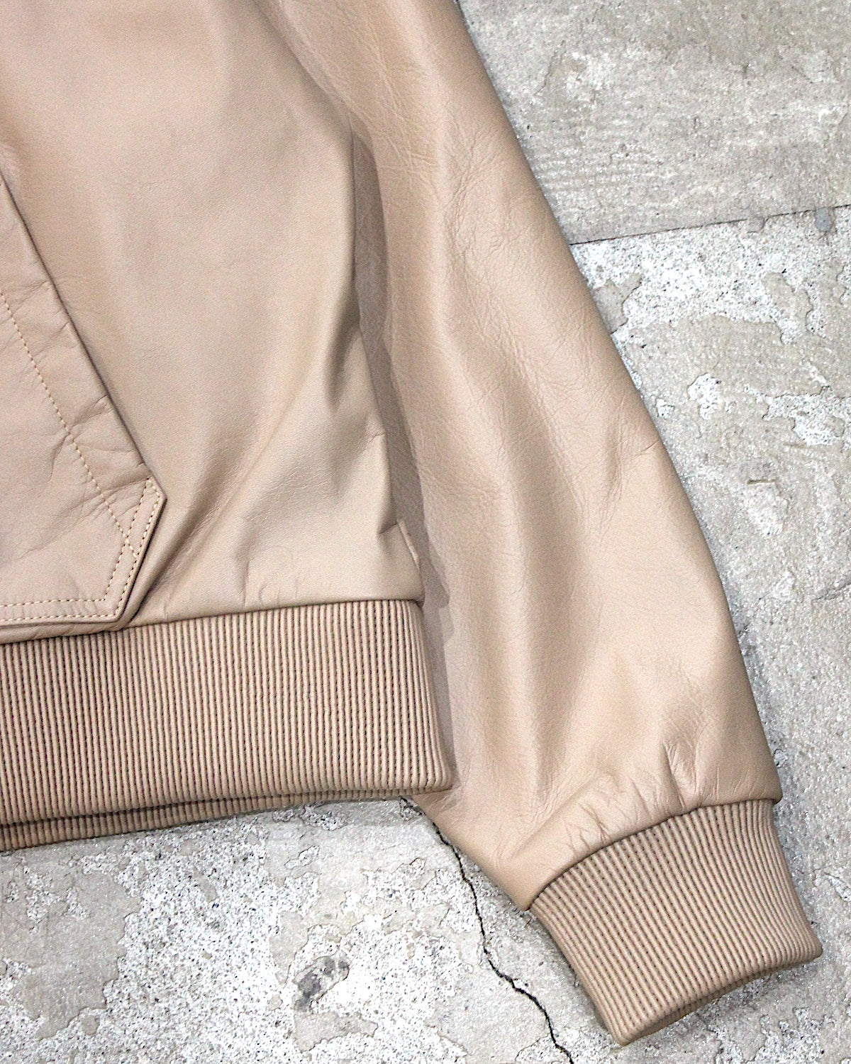 A LEATHER / ZIP HOODY