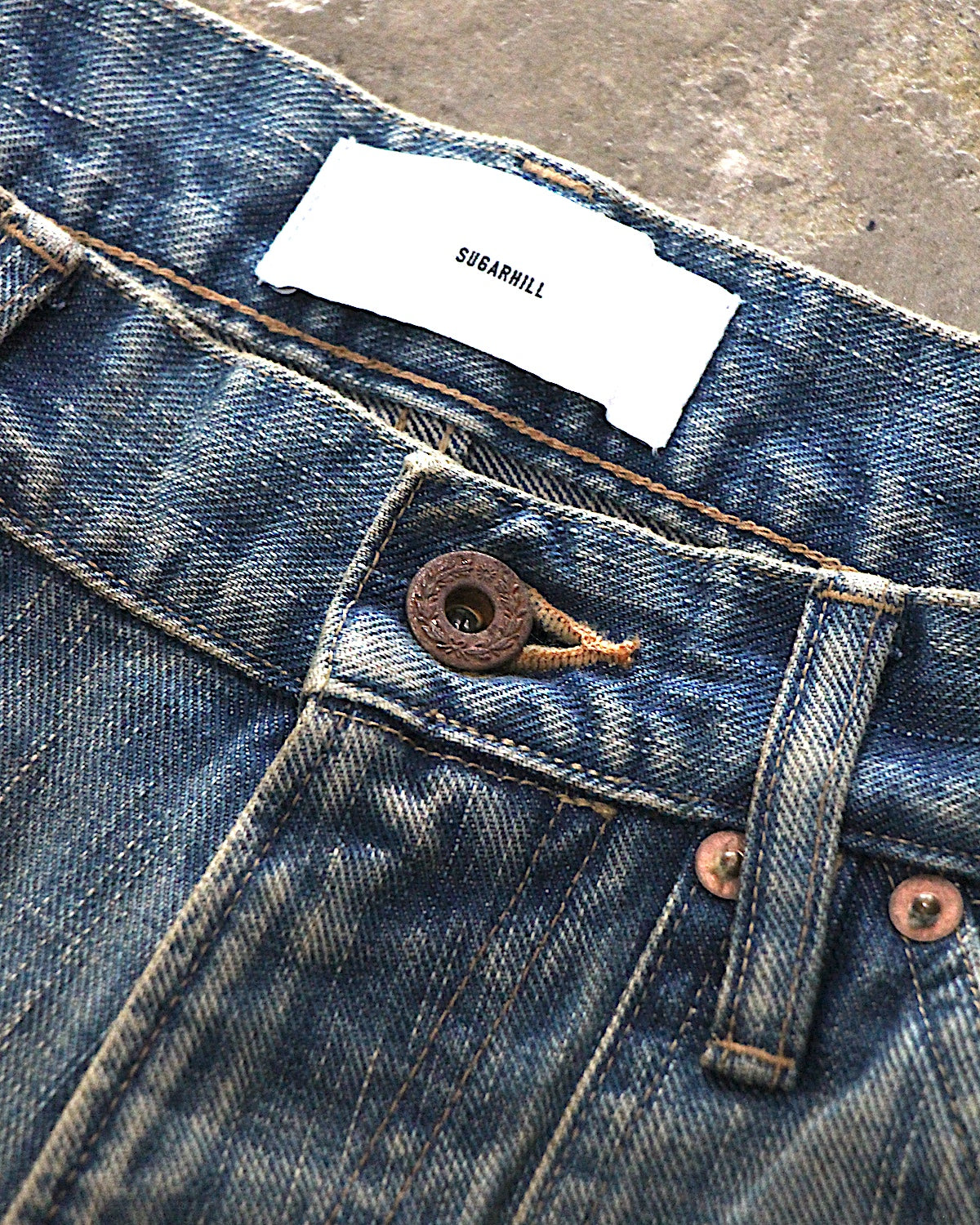 SUGARHILL / FADED MODERN DENIM PANTS PAINTER CUT